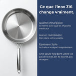 Poêle inox 316